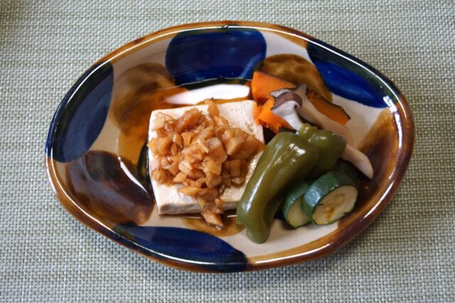 豆腐と野菜の玉ねぎ和風たれ
