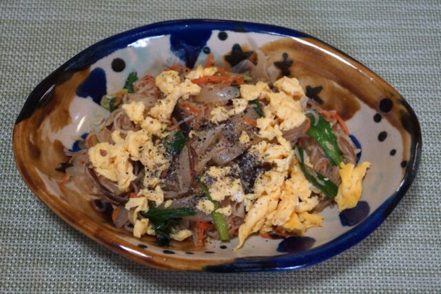 春雨と炒り卵の野菜のチャプチェ(桜エビ入り)