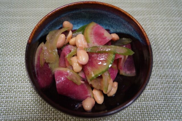 かぶと大豆の和え物