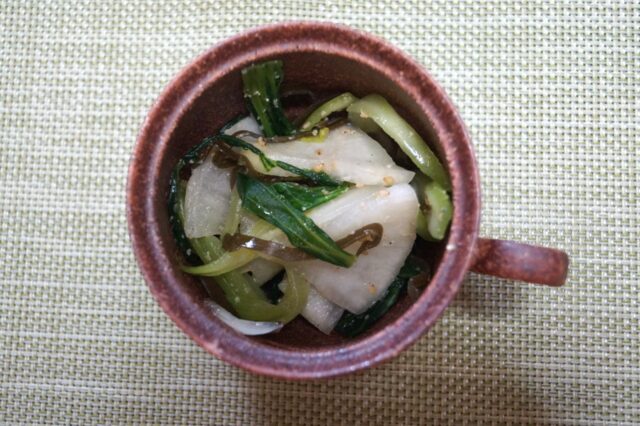 青菜の塩昆布和え